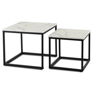 Zestaw Stolików ORI Biały Marmur