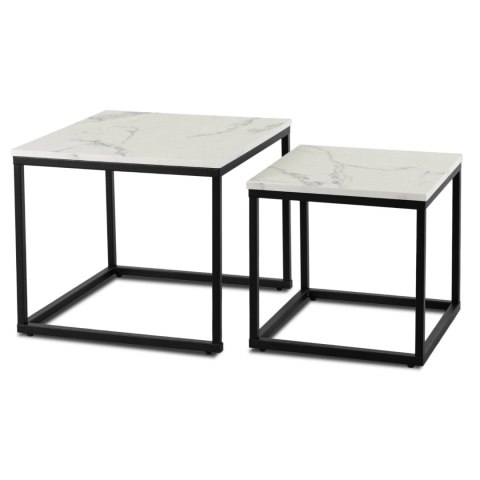 Zestaw Stolików ORI Biały Marmur