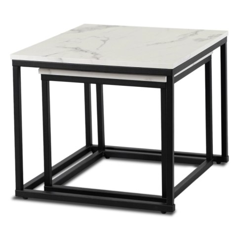 Zestaw Stolików ORI Biały Marmur