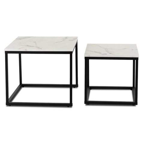 Zestaw Stolików ORI Biały Marmur