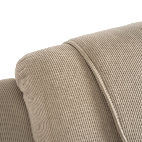 Fotel Masujący Elektrycznie Rozkładany FENIX z Funkcją Wstawania Beżowy Sztruksowy