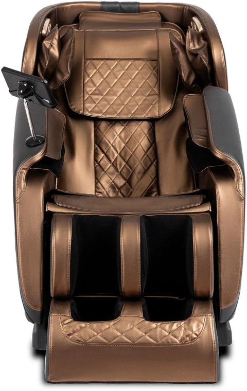 Fotel Masujący VX MAX Wypoczynkowy Brązowy Ekoskóra Nowoczesny Angielski