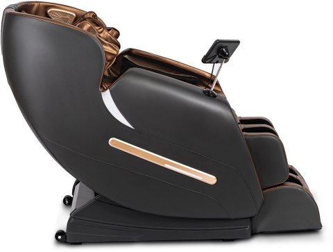 Fotel Masujący VX MAX Wypoczynkowy Brązowy Ekoskóra Nowoczesny Angielski