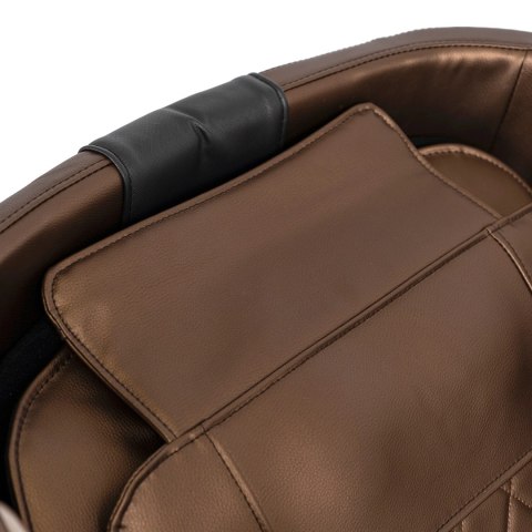 Fotel Masujący VX MAX Wypoczynkowy Brązowy Ekoskóra Nowoczesny Angielski
