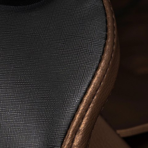 Fotel Masujący VX MAX Wypoczynkowy Brązowy Ekoskóra Nowoczesny Angielski