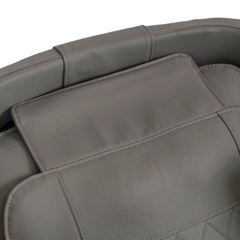 Fotel Masujący VX MAX Wypoczynkowy Szary Ekoskóra Nowoczesny Angielski