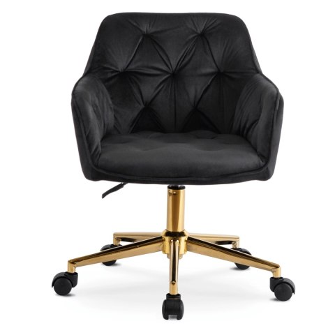 Fotel Obrotowy KONOR Czarny Welurowy