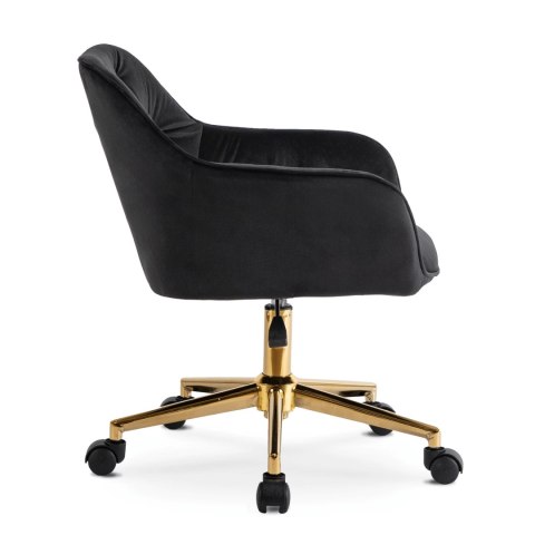 Fotel Obrotowy KONOR Czarny Welurowy