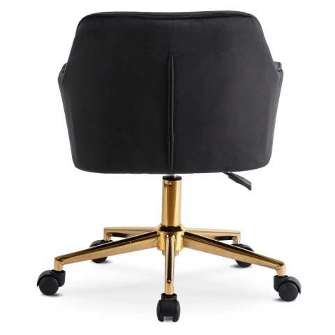 Fotel Obrotowy KONOR Czarny Welurowy