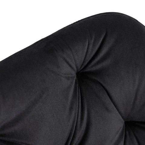 Fotel Obrotowy KONOR Czarny Welurowy