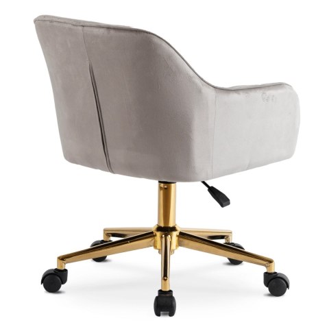 Fotel Obrotowy KONOR Szary Welurowy