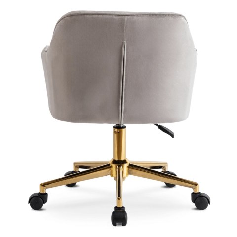 Fotel Obrotowy KONOR Szary Welurowy