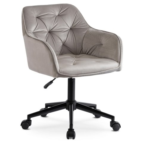 Fotel Obrotowy KONOR Szary/Czarny Welurowy