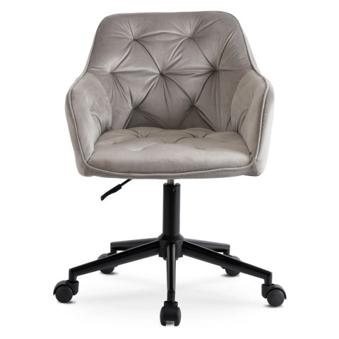 Fotel Obrotowy KONOR Szary/Czarny Welurowy