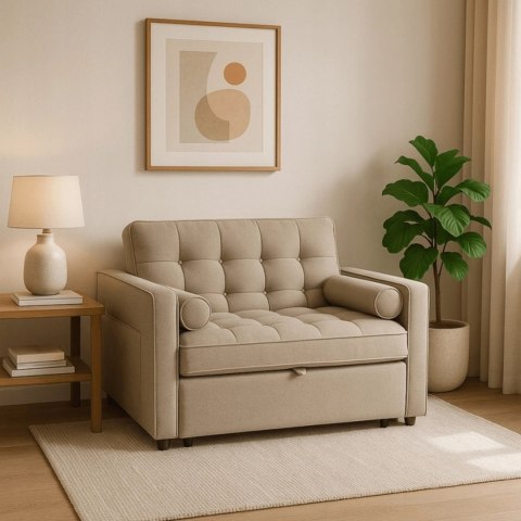 Fotel Rozkładany CORRA do Spania Ciemnobeżowy