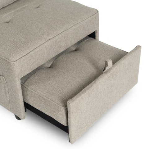 Fotel Rozkładany IBERIS 67 cm do Spania Beżowy