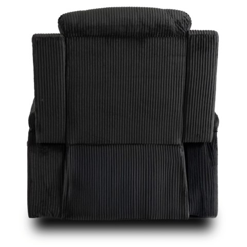 Fotel Rozkładany Masujący BOX Czarny Sztruksowy