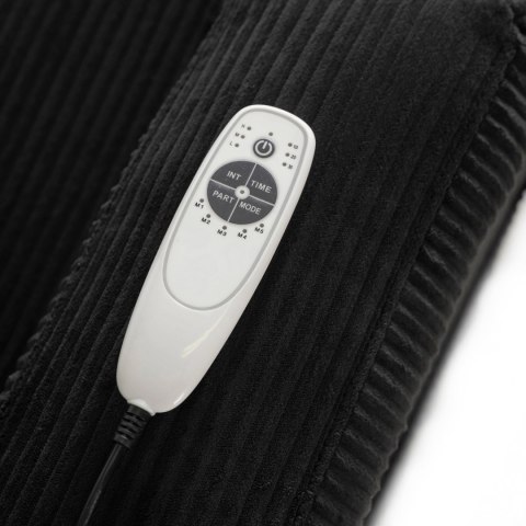 Fotel Rozkładany Masujący BOX Czarny Sztruksowy