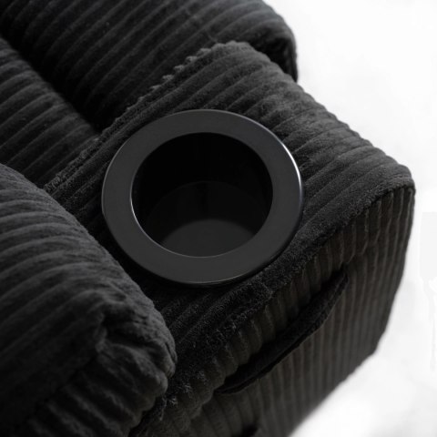 Fotel Rozkładany Masujący BOX Czarny Sztruksowy