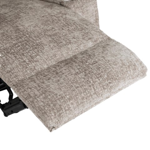 Fotel Rozkładany Masujący BRUCE z Funkcją Kołyski Beżowy Welurowy