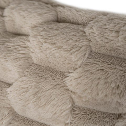 Fotel Wypoczynkowy Sofa KOBEL Beżowy Pluszowy Nowoczesny