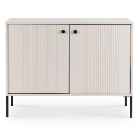 Komoda do Salonu SOFT 104 cm Kaszmir Ryflowana Dwudrzwiowa Nowoczesna