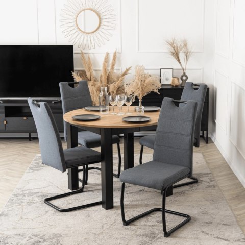 Krzesło LOPEZ Ciemnoszare/Czarne