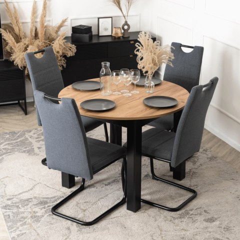 Krzesło LOPEZ Ciemnoszare/Czarne