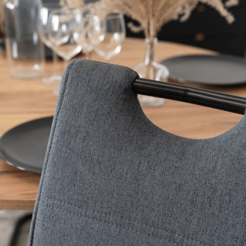 Krzesło LOPEZ Ciemnoszare/Czarne