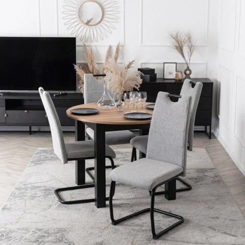 Krzesło LOPEZ Szare/Czarne