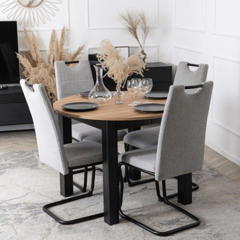 Krzesło LOPEZ Szare/Czarne