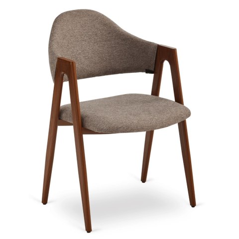 Krzesło RUIZ Beżowe/Orzech