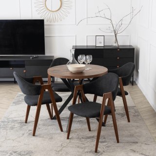 Krzesło RUIZ Czarne/Orzech