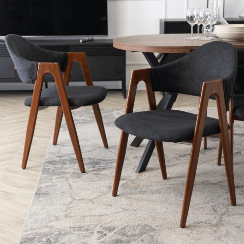 Krzesło RUIZ Czarne/Orzech