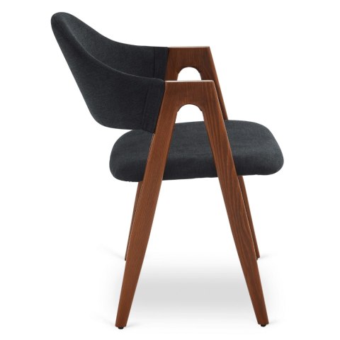 Krzesło RUIZ Czarne/Orzech