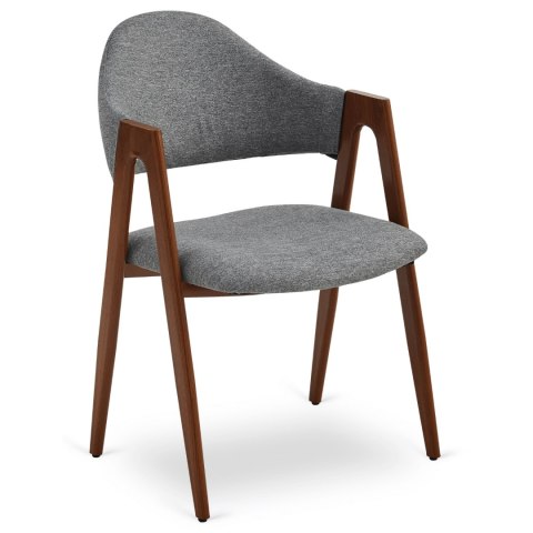 Krzesło RUIZ Szare/Orzech