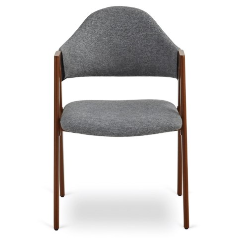 Krzesło RUIZ Szare/Orzech