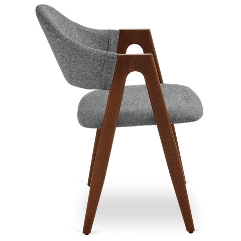 Krzesło RUIZ Szare/Orzech