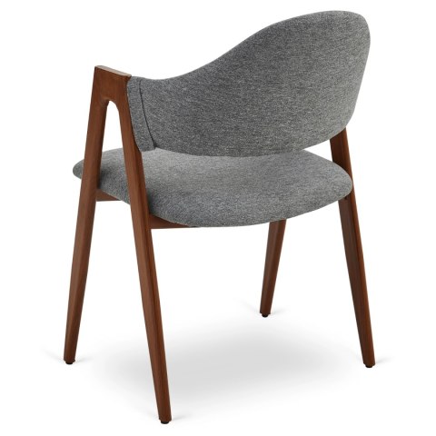 Krzesło RUIZ Szare/Orzech