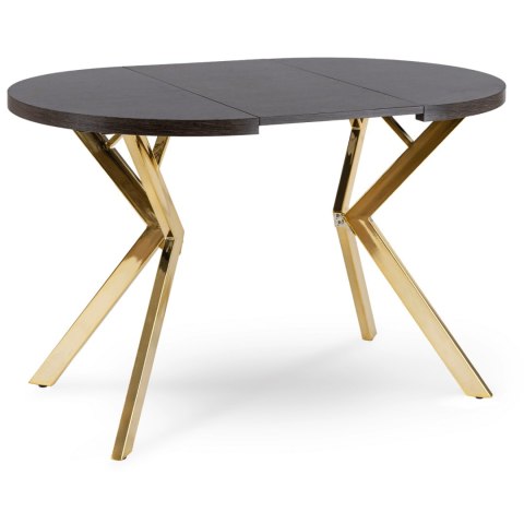 Stół DORIAN Rozkładany 80-160 cm Czarny/Złoty