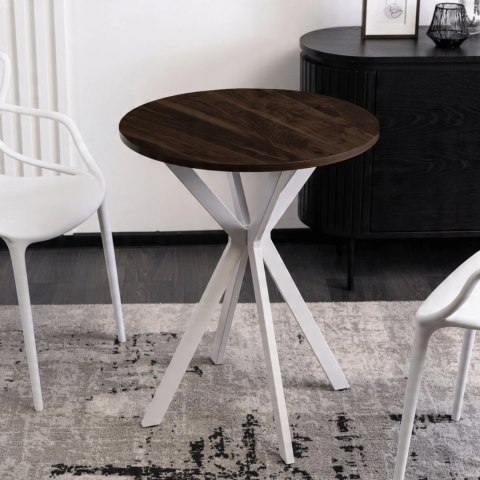 Stół LAUREN 60 cm Orzech/Biały