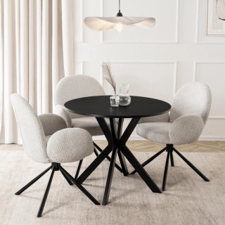 Stół LAUREN 80 cm Czarny