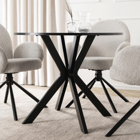 Stół LAUREN 80 cm Czarny