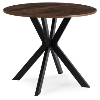 Stół LAUREN 80 cm Dąb Rustykalny/Czarny