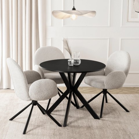 Stół LAUREN 90 cm Czarny