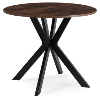 Stół LAUREN 90 cm Dąb Rustykalny/Czarny