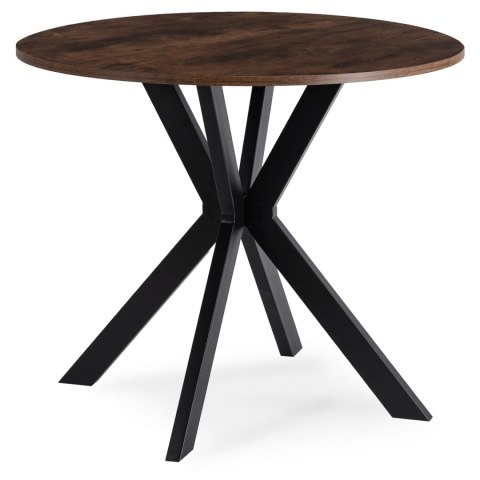 Stół LAUREN 90 cm Dąb Rustykalny/Czarny