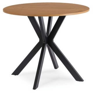 Stół LAUREN 90 cm Dąb Złoty/Czarny