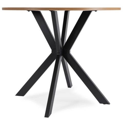 Stół LAUREN 90 cm Dąb Złoty/Czarny