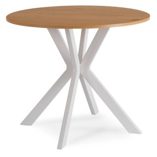 Stół LAUREN 90 cm Dąb/Biały